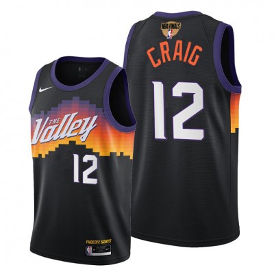 Nike Phoenix Suns #12 Torrey Craig Men's 2021 NBA Finals Bound City Edition Jersey Black Men's
